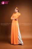 TAC0605 Áo Dài Cam Chấm Bi( Cô Ba Sài Gòn )