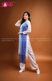 TAC0808 Áo Dài Thư Pháp Nữ - Xanh Dương