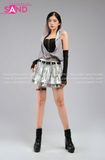 Outfit Phối Sẵn - (Áo Kim Sa Ánh Bạc Mũ Trùm Kèm Bao Tay Đen)
