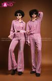 Trang Phục Disco Thập Niên 70 Hồng Nhạt Nữ