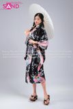 Áo Kimono Hoạ Tiết - Đen