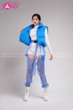 Outfit Phối Sẵn - (Quần Khoét Đáy Lưới phối Áo Phao Gile Xanh Dương)