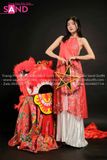 TYD0405 Yếm Thiết Kế Đỏ Hoạ Tiết