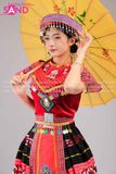 NHM0409 Trang Phục Dân Tộc H'Mông Nữ Liền - Đỏ
