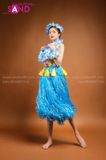 TMH0801 Váy Múa Hawaii Xanh Dương