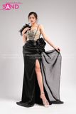 VDD0101 Váy Dạ Hội Đen Dài Đính Đá