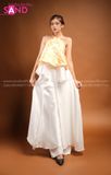 TYK0307 Yếm Vàng Thêu 2 Tầng