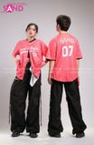 Outfit Phối Sẵn - (Quần Nắp Ngang Đen Túi Hộp phối Bóng Chày Sọc Đỏ)