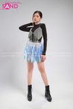 Outfit Phối Sẵn - (Váy Kim Sa Loang phối Đai Ngực Xích)