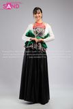 NMU0004 Trang Phục Dân Tộc Mường Nữ Thiết Kế Thổ Cẩm Xoè Eo