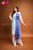 TAC0808 Áo Dài Thư Pháp Nữ - Xanh Dương