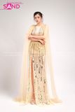 VDD1102 Váy Dạ Hội Dài Đính Đá Nude