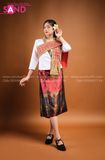 NLO0001 Trang Phục Dân Tộc Lào Màu Trắng