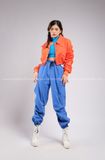 Outfit Phối Sẵn - (Quần Thụng Xanh Dương phối Áo Khoác Cam)