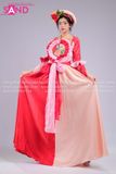 TYD0413 Set Tứ Thân Tấm Cám Thiết Kế Voan Tay Lơi - Đỏ Đồng Tiền