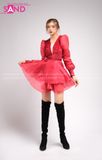 Outfit Phối Sẵn - (Set Nhảy Kim Sa Đỏ 01 Phối Boot Nhung Đen )