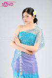 TNT0811 Trang Phục Dân Tộc Khơ Me / Thái Lan Nữ - Tím Xanh