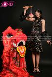 TYD0104 Yếm Thêu Tay Rời Thiết Kế Đen