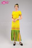 NTN0304 Trang Phục Dân Tộc Tây Nguyên Ê Đê Nữ Vàng