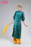 TAC0924 Áo Dài Gấm Thọ - Màu Xanh Cổ Vịt