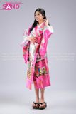 Áo Kimono Hoạ Tiết - Hồng