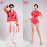 Áo Kim Sa Sơ Mi Dài Tay Hoa Hồng Đỏ Nam