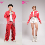 Outfit Phối Sẵn - (Quần Nắp Ngang Đỏ phối Áo Khoác Bomber Đỏ)