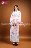 TNN0003 Set Kimono Trắng Hoạ Tiết Hoa