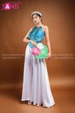 Yếm Voan Tầng Xanh TYK0806 Quần Váy Trắng Phi TQV0003