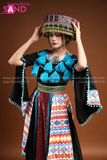 NHM0108 Trang Phục Dân Tộc H' Mông Thiết Kế Trình Diễn Xanh Đen