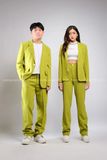 Outfit Phối Sẵn - (Set Vest Quần Ống Suông Xanh Chuối Nam)