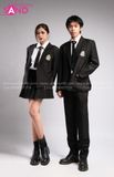 Outfit Phối Sẵn - (Quần Tây Đen Phối Vest Đen Học Sinh)