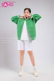 Outfit Phối Sẵn - (Quần Short Trắng phối Áo Khoác Bomber Xanh Lá)