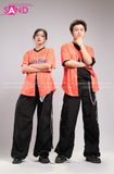 Outfit Phối Sẵn - (Quần Nắp Ngang Đen phối Bóng Chày Nâu)