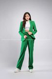 Outfit Phối Sẵn - (Set Vest Quần Ống Suông Xanh Lá Đậm Nữ)