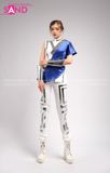 Outfit Phối Sẵn - ( Bộ Gương Trắng Phối Táp Xanh )