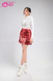 Outfit Phối Sẵn - (Váy Kim Sa Đỏ phối Đai Ngực Xích)
