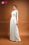 TAA0201 Áo Dài Nữ Truyền Thống Xanh Phi Bóng