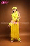TMH0301 Trang Phục Múa Hawai Nữ Màu Vàng