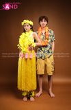 TMH0301 Trang Phục Múa Hawai Nữ Màu Vàng