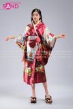 Áo Kimono Hoạ Tiết - Đỏ Đô