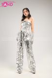 Outfit Phối Sẵn - (Quần Bạc Bóng phối Áo Ống Bạc)