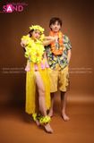 TMH0301 Trang Phục Múa Hawai Nữ Màu Vàng