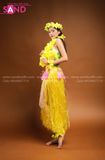 TMH0301 Trang Phục Múa Hawai Nữ Màu Vàng
