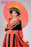 NHM0408 Trang Phục Dân Tộc H'Mông Nguyên Bản Hoạ Tiết Đỏ - Nữ