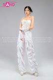 Outfit Phối Sẵn - (Quần Chun Trắng phối Áo 2 Dây Cúp Ngực Tua Rua Trắng)