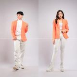 Outfit Phối Sẵn - (Quần Dài Kaki Ống Suông Trắng phối Vest Cam)
