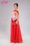 TYD0415 Set Yếm Thiết Kế Gấm Đỏ Thêu Hoa