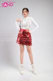Outfit Phối Sẵn - (Váy Kim Sa Đỏ phối Đai Ngực Xích)