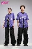 Outfit Phối Sẵn - (Quần Nắp Ngang Đen phối Bóng Chày Sọc Tím)